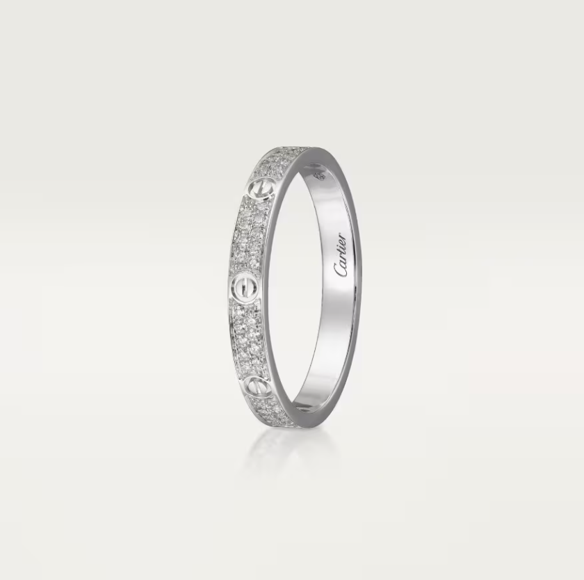 [Vintora]LOVE RING 2.6mm-wide full-diamond ring silver