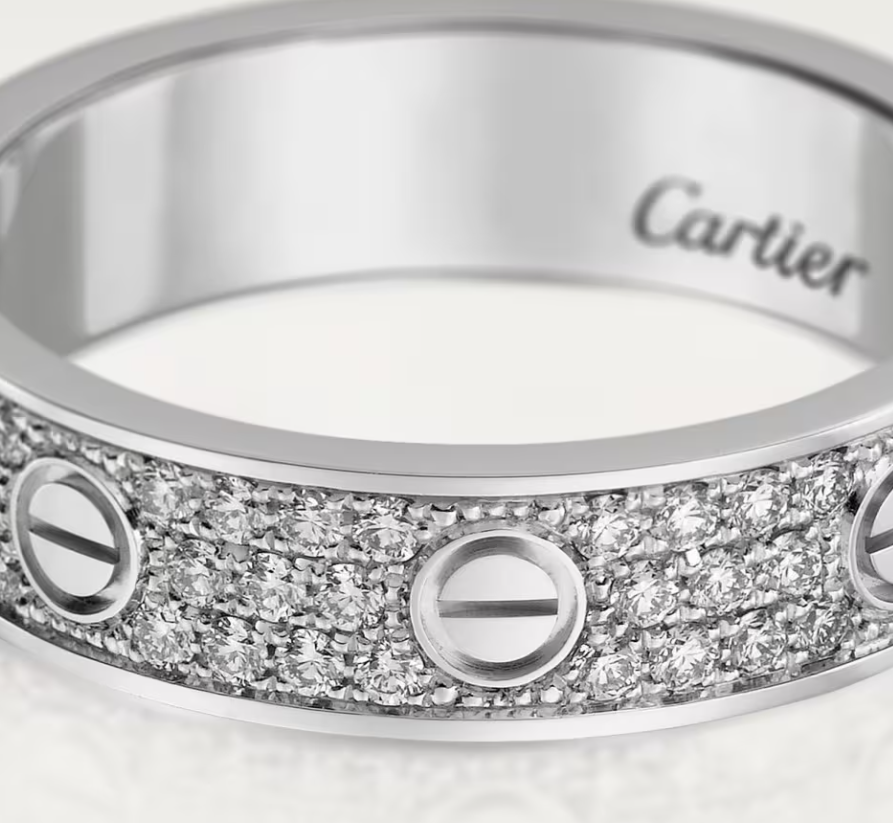 [Vintora]LOVE RING 4mm-wide full-diamond ring silver