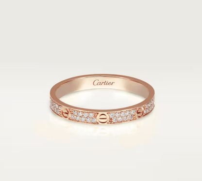 [Vintora]LOVE RING 2.6mm-wide full-diamond ring Vintora Gold