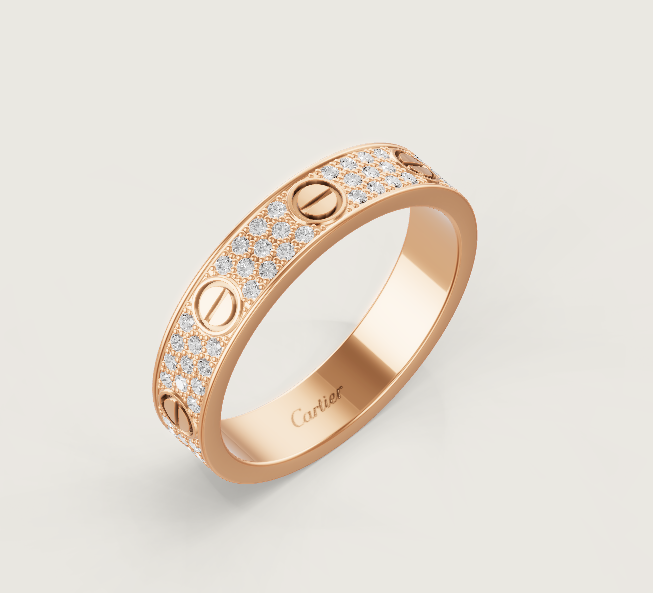 [Vintora]LOVE RING 4mm-wide full-diamond ring Vintora Gold