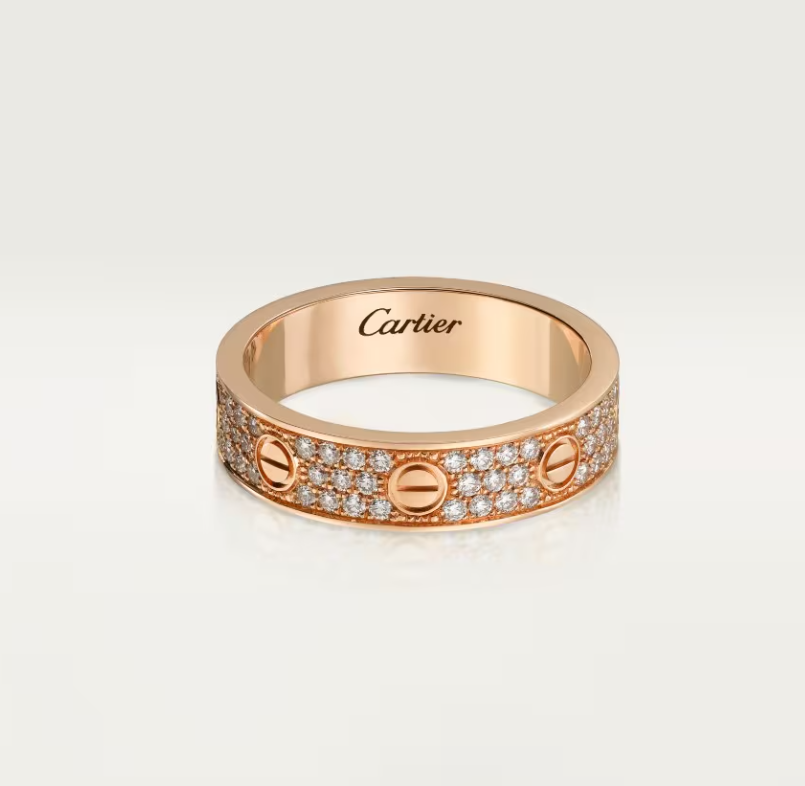 [Vintora]LOVE RING 4mm-wide full-diamond ring Vintora Gold