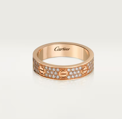[Vintora]LOVE RING 4mm-wide full-diamond ring Vintora Gold