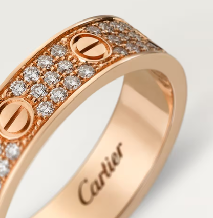 [Vintora]LOVE RING 4mm-wide full-diamond ring Vintora Gold