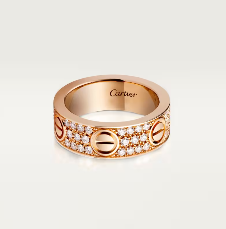 [Vintora]LOVE RING 6.5mm-wide full-diamond ring Vintora Gold