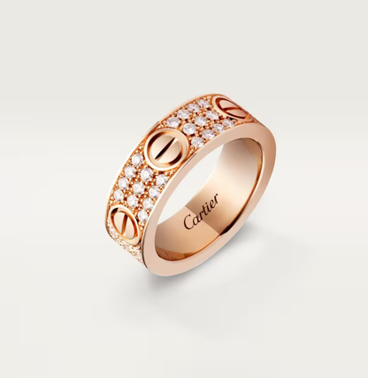 [Vintora]LOVE RING 6.5mm-wide full-diamond ring Vintora Gold