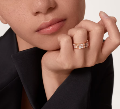[Vintora]LOVE RING 6.5mm-wide full-diamond ring Vintora Gold