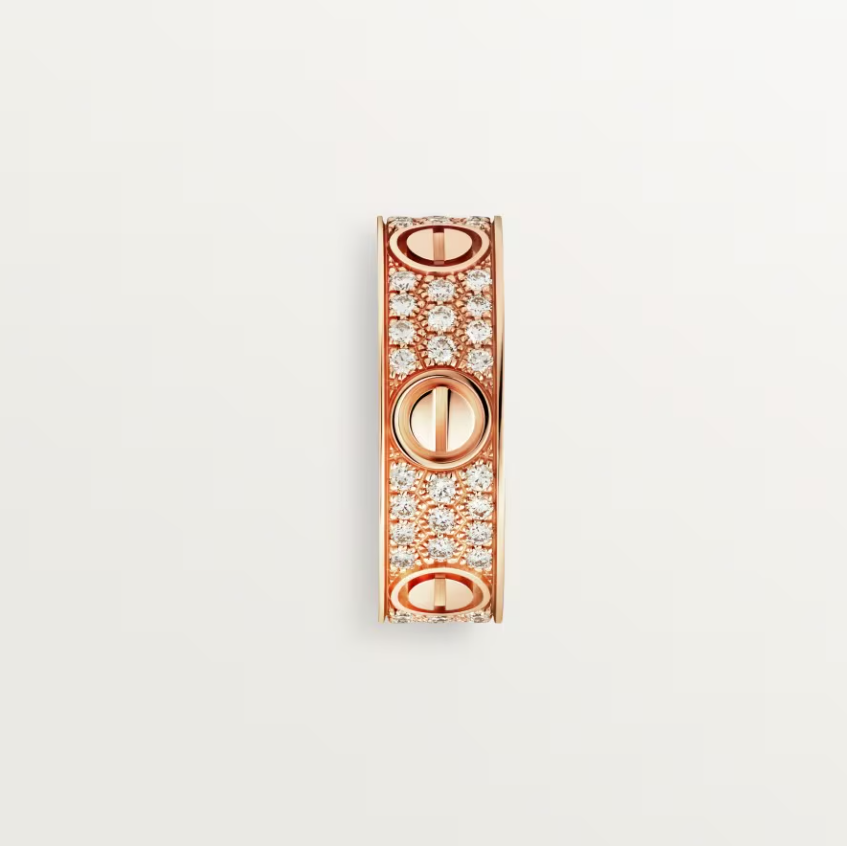 [Vintora]LOVE RING 6.5mm-wide full-diamond ring Vintora Gold