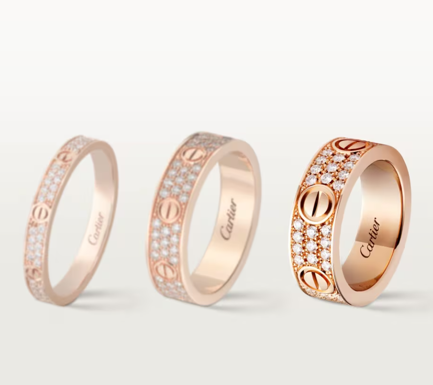 [Vintora]LOVE RING 6.5mm-wide full-diamond ring Vintora Gold