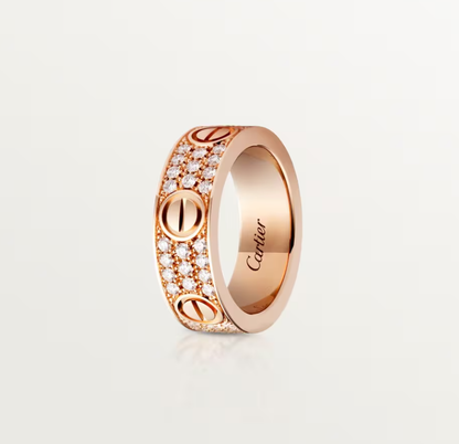 [Vintora]LOVE RING 6.5mm-wide full-diamond ring Vintora Gold