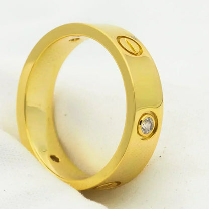 [Vintora]LOVE RING 5.5MM 3 DIAMONDS GOLD