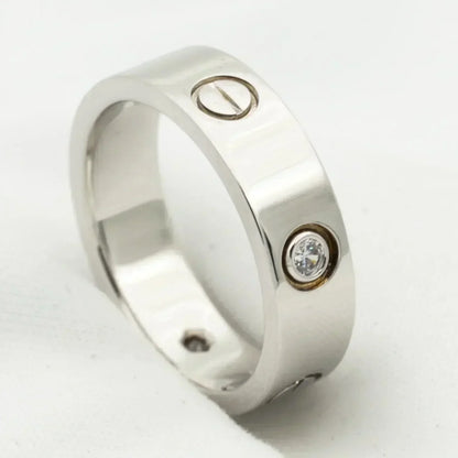 [Vintora]LOVE RING 5.5MM 3 DIAMONDS SILVER