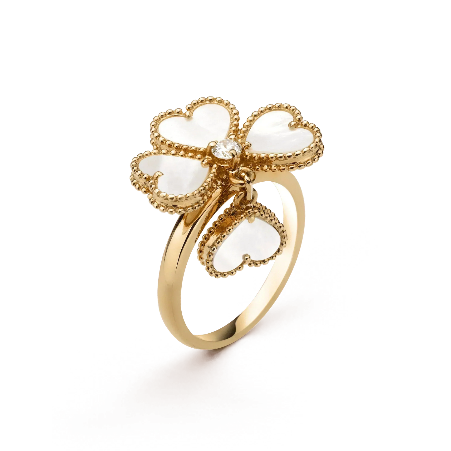 [Vintora]SWEET CLOVER WHITE MOP RING