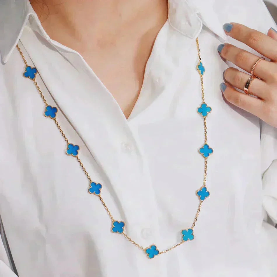 [Vintora]CLOVER 20 MOTIFS TURQUOISE GOLD