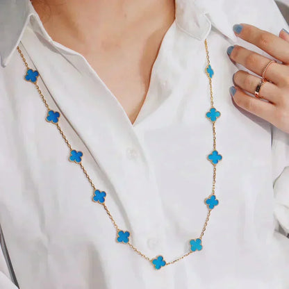 [Vintora]CLOVER 20 MOTIFS TURQUOISE GOLD