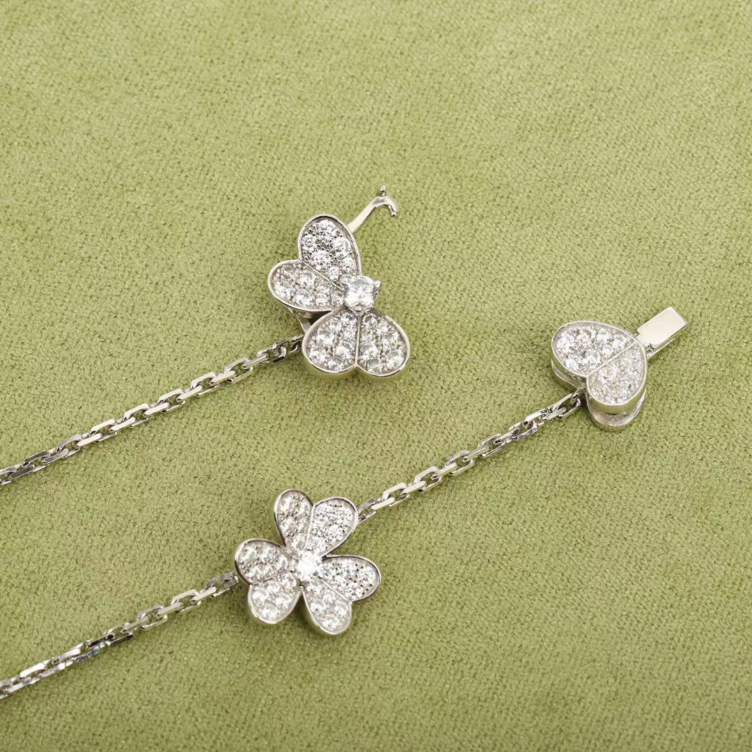 [Vintora]FRIVOLE SILVER 9 FLOWERS NECKLACE