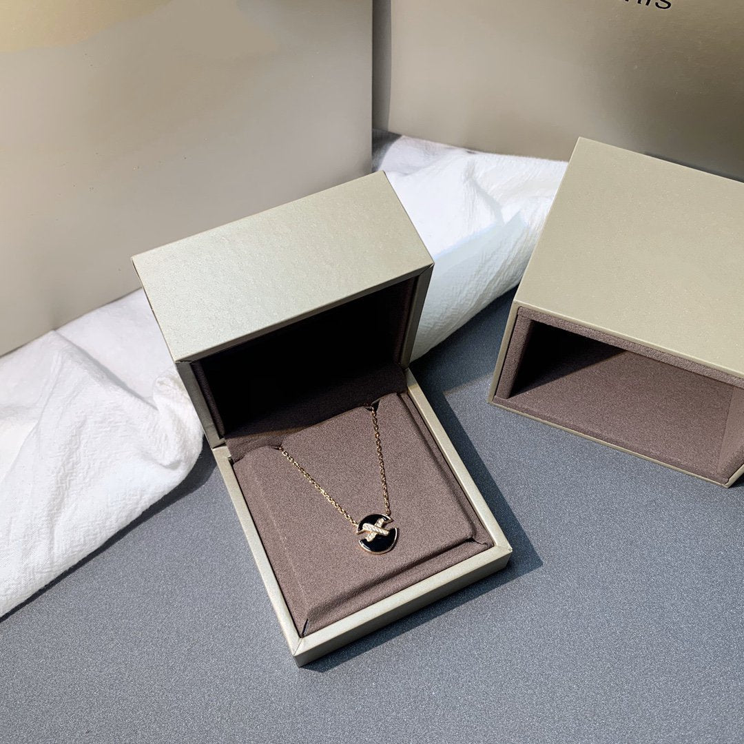 [Vintora]JEUX DE PINK GOLD DIAMOND NECKLACE