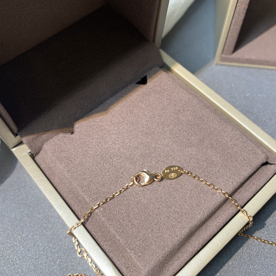 [Vintora]JEUX DE PINK GOLD DIAMOND NECKLACE