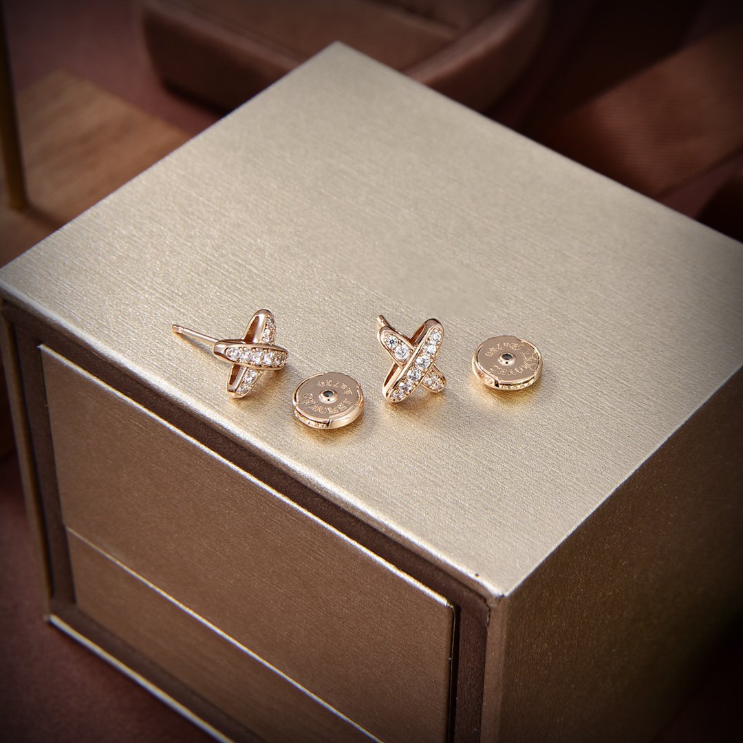 [Vintora]JEUX DE GOLD DIAMOND EARRINGS