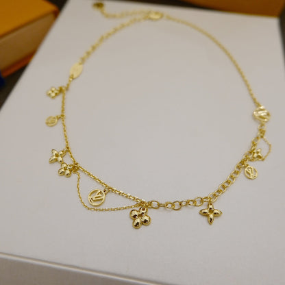 [Vintora]BLOOMING SUPPLE NECKLACE BRASS