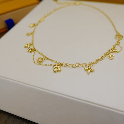[Vintora]BLOOMING SUPPLE NECKLACE BRASS