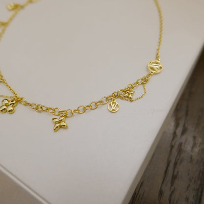 [Vintora]BLOOMING SUPPLE NECKLACE BRASS