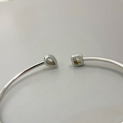 [Vintora]JONC FLEX MY TWIN TOI & MOI SILVER DIAMOND BRACELET