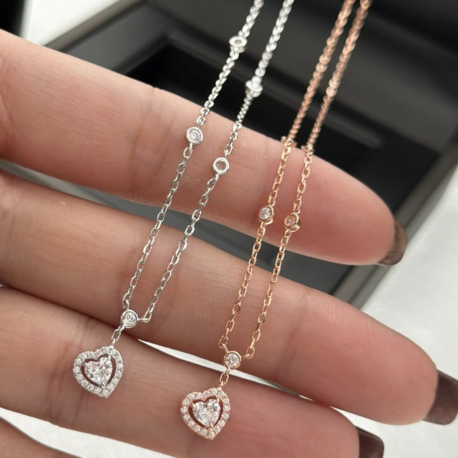 [Vintora]JOY HEART DIAMOND NECKLACE