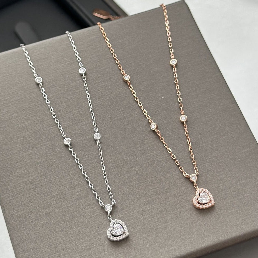 [Vintora]JOY HEART DIAMOND NECKLACE