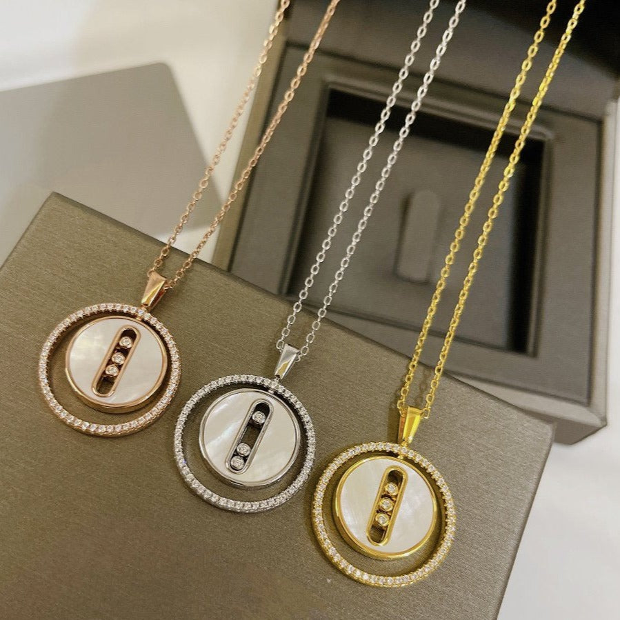 [Vintora]Demo MOVE MM NACRE BLANCHE DIAMOND NECKLACE