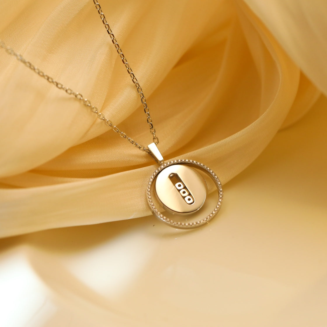 [Vintora]Demo MOVE MM SILVER DIAMOND NECKLACE