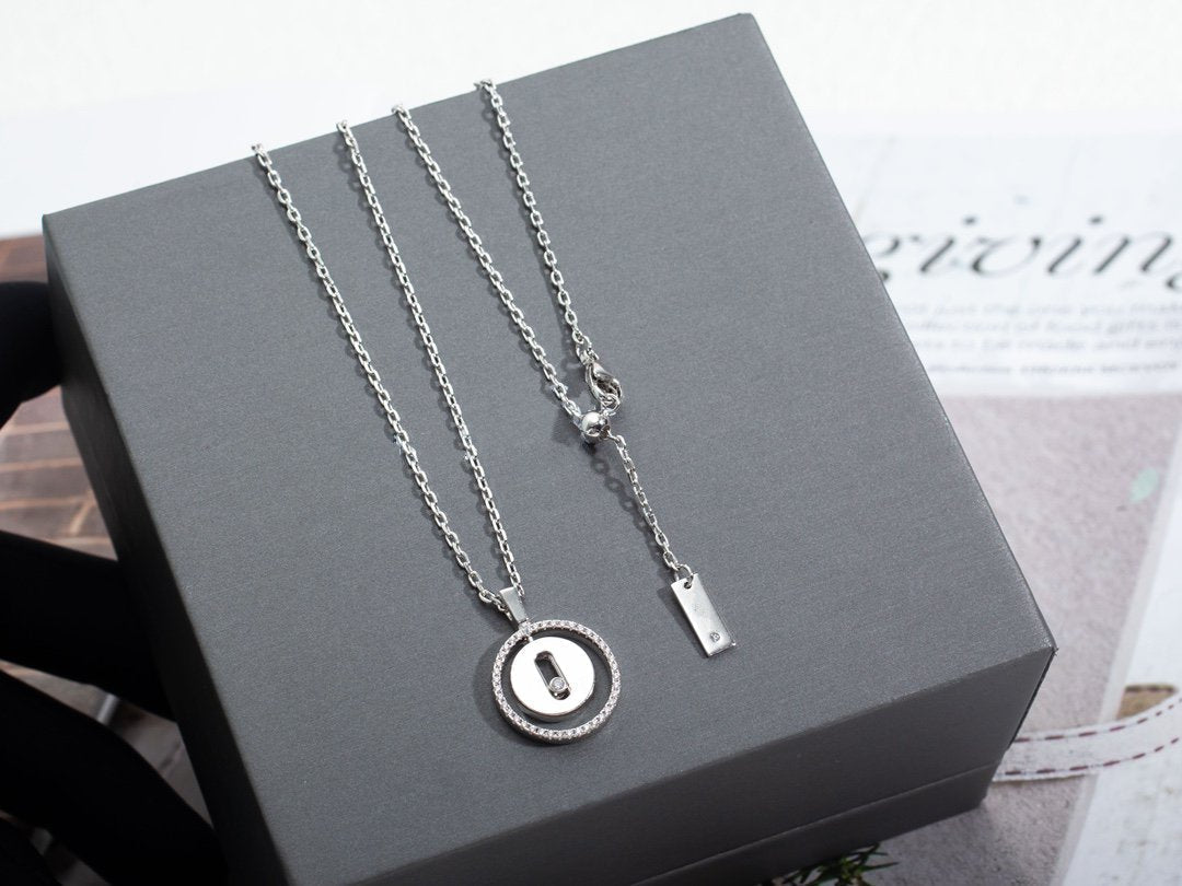 [Vintora]Demo MOVE PM NECKLACE SILVER DIAMOND