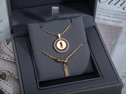 [Vintora]Demo MOVE PM NECKLACE PINK GOLD DIAMOND