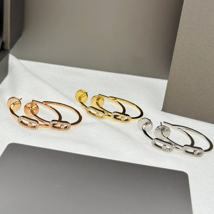 [Vintora]CREOLES MOVE UNO PM DIAMOND EARRINGS