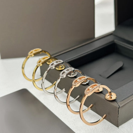 [Vintora]CREOLES MOVE UNO PM DIAMOND EARRINGS