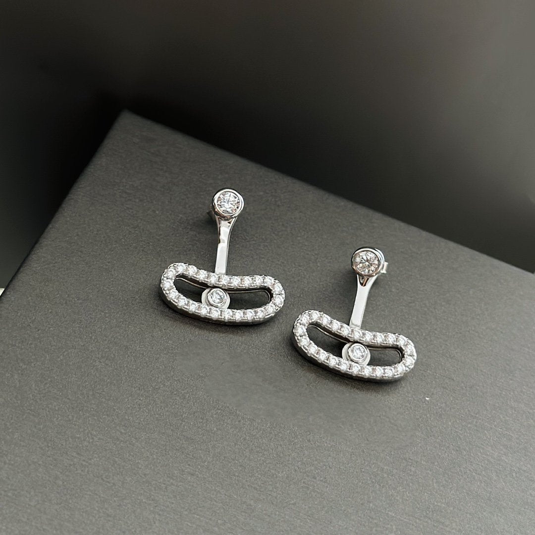 [Vintora]MOVE UNO SILVER DIAMOND EARRINGS