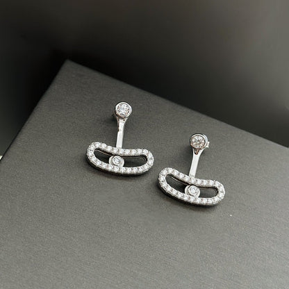 [Vintora]MOVE UNO SILVER DIAMOND EARRINGS