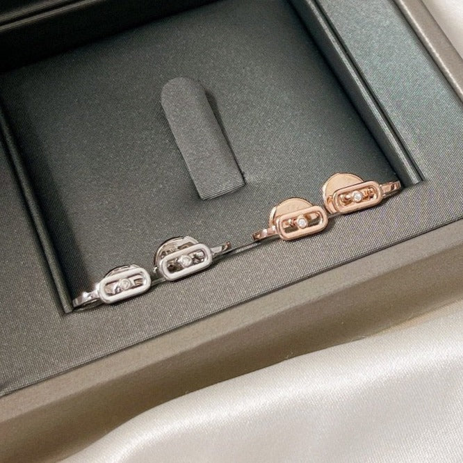 [Vintora]CREOLES MOVE UNO MINI 1 DIAMOND EARRINGS