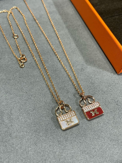 [Vintora]H CIRCE MOISSANITE PENDANT NECKLACE GOLD