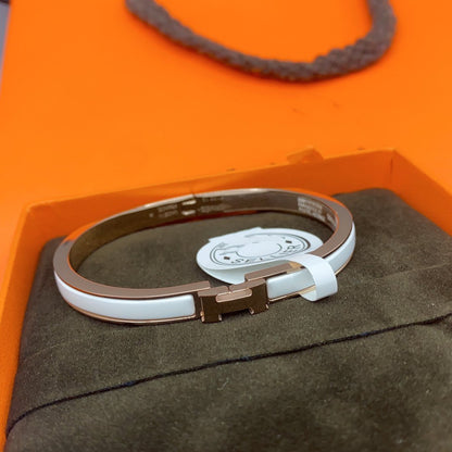 [Vintora]CLASSIC HM CLIC WHITE 8MM ENAMEL BRACELET