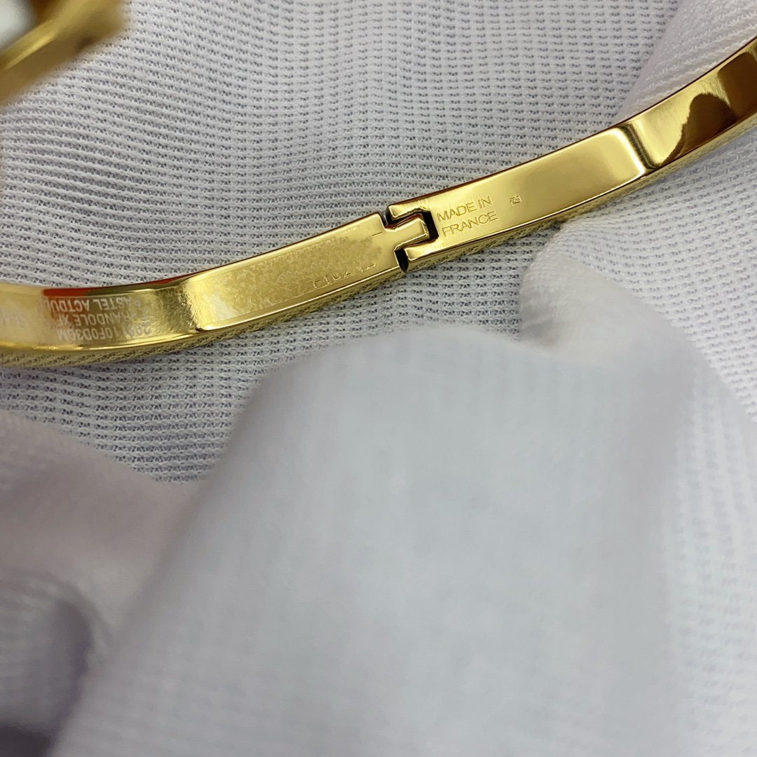 [Vintora]CLASSIC HM CLIC WHITE 8MM ENAMEL BRACELET