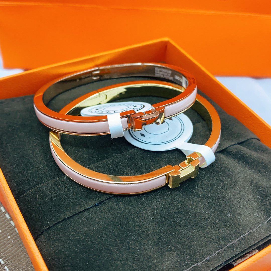 [Vintora]CLASSIC HM CLIC  PINK 8MM ENAMEL BRACELET