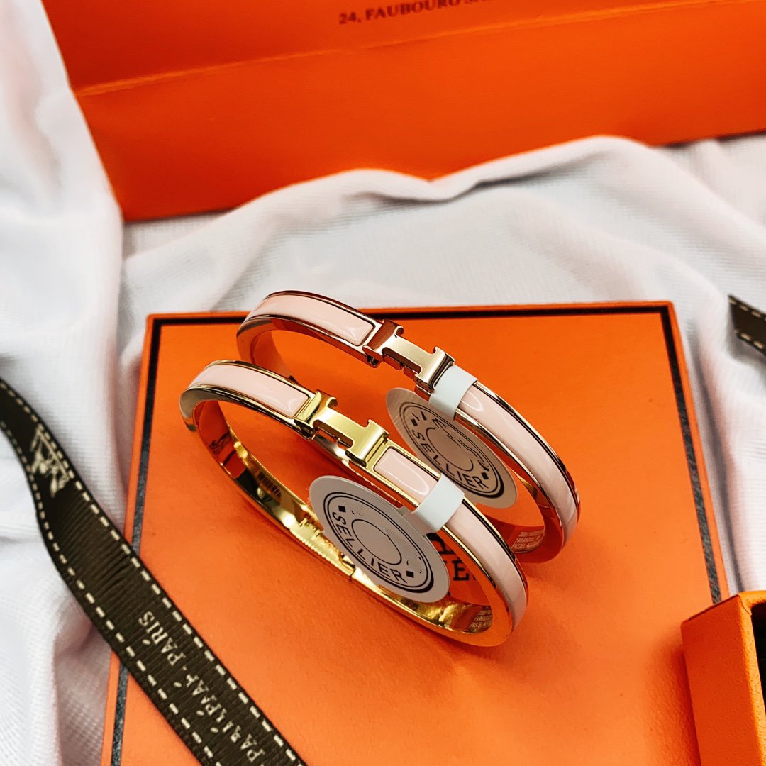 [Vintora]CLASSIC HM CLIC  PINK 8MM ENAMEL BRACELET