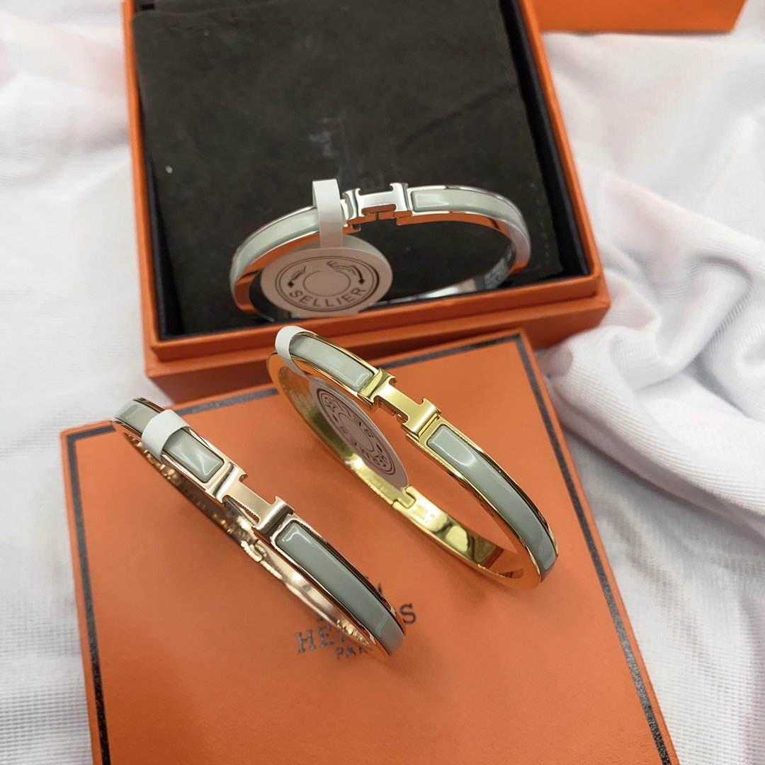 [Vintora]CLASSIC HM CLIC GREEN 8MM ENAMEL BRACELET
