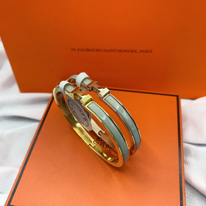 [Vintora]CLASSIC HM CLIC GREEN 8MM ENAMEL BRACELET