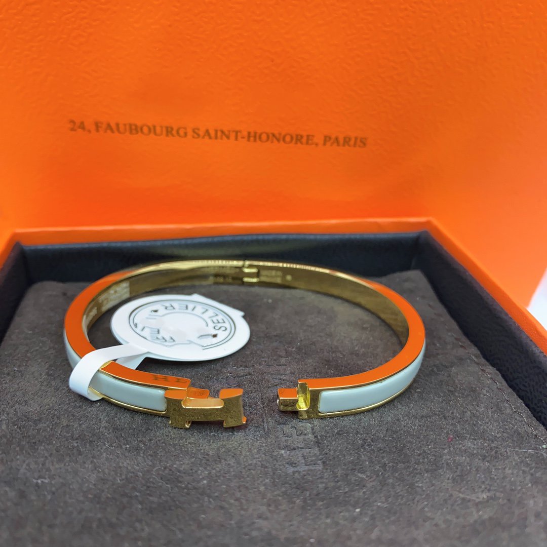 [Vintora]CLASSIC HM CLIC GREEN 8MM ENAMEL BRACELET