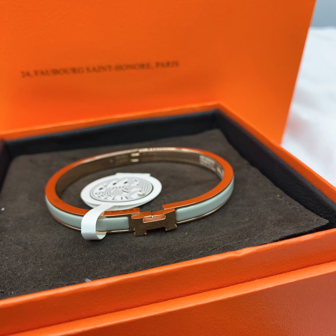 [Vintora]CLASSIC HM CLIC GREEN 8MM ENAMEL BRACELET