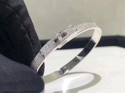 [Vintora]HM KELLY BRACELET IN SILVER AND FULL PAVE DIAMOND
