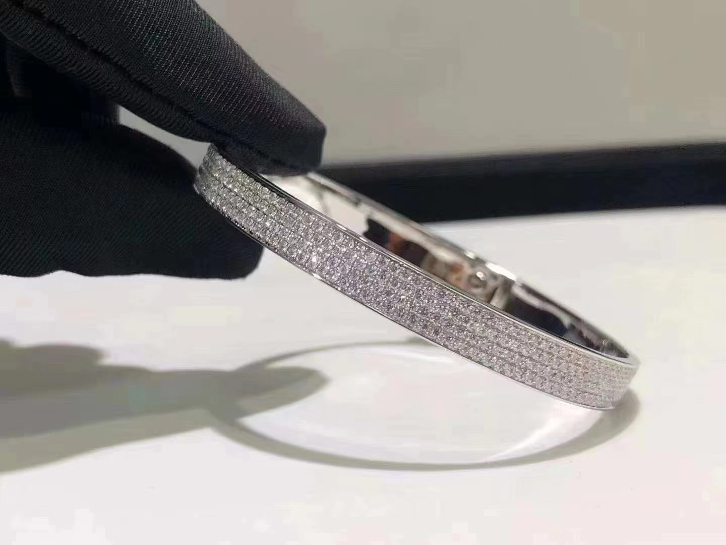 [Vintora]HM KELLY BRACELET IN SILVER AND FULL PAVE DIAMOND