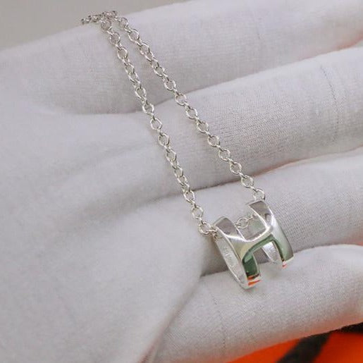 [Vintora]HM NECKLACE H LETTER OVAL SERIES