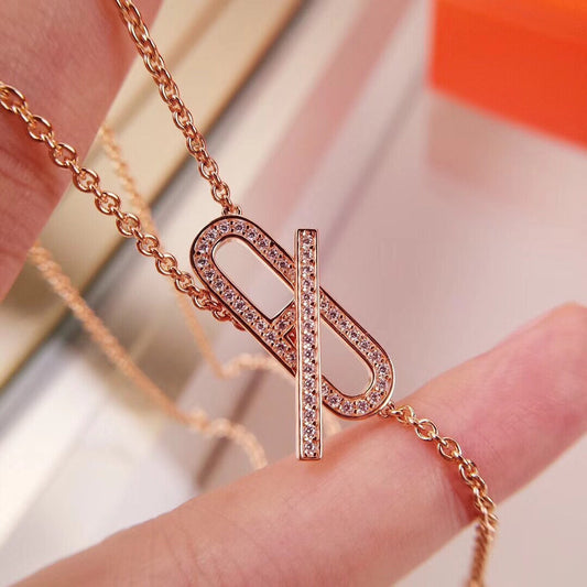 [Vintora]HM FIRE PIG NOSE NECKLACE TRENDY STREET
